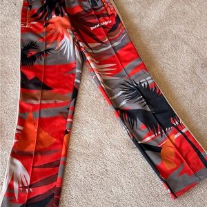 Palm Angels Red Black Orange Tropical Track Pants